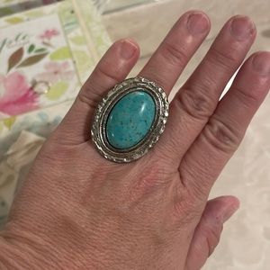 Turquoise ring adjustable band